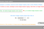 Gib deinen UA Code von Google Analytics ein.